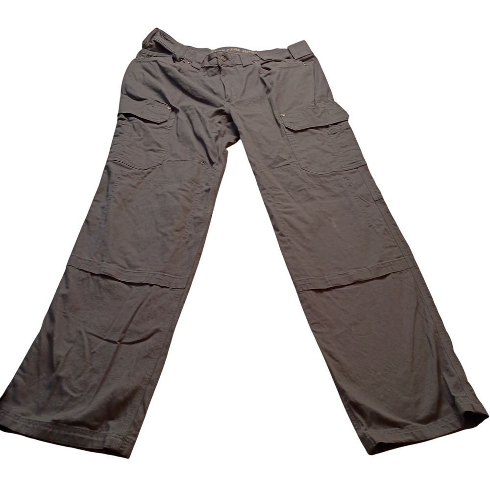 Duluth Trading Co Cargo Pants Men's Flex Fire Hose Relaxed Fit 36x34 Gray Work